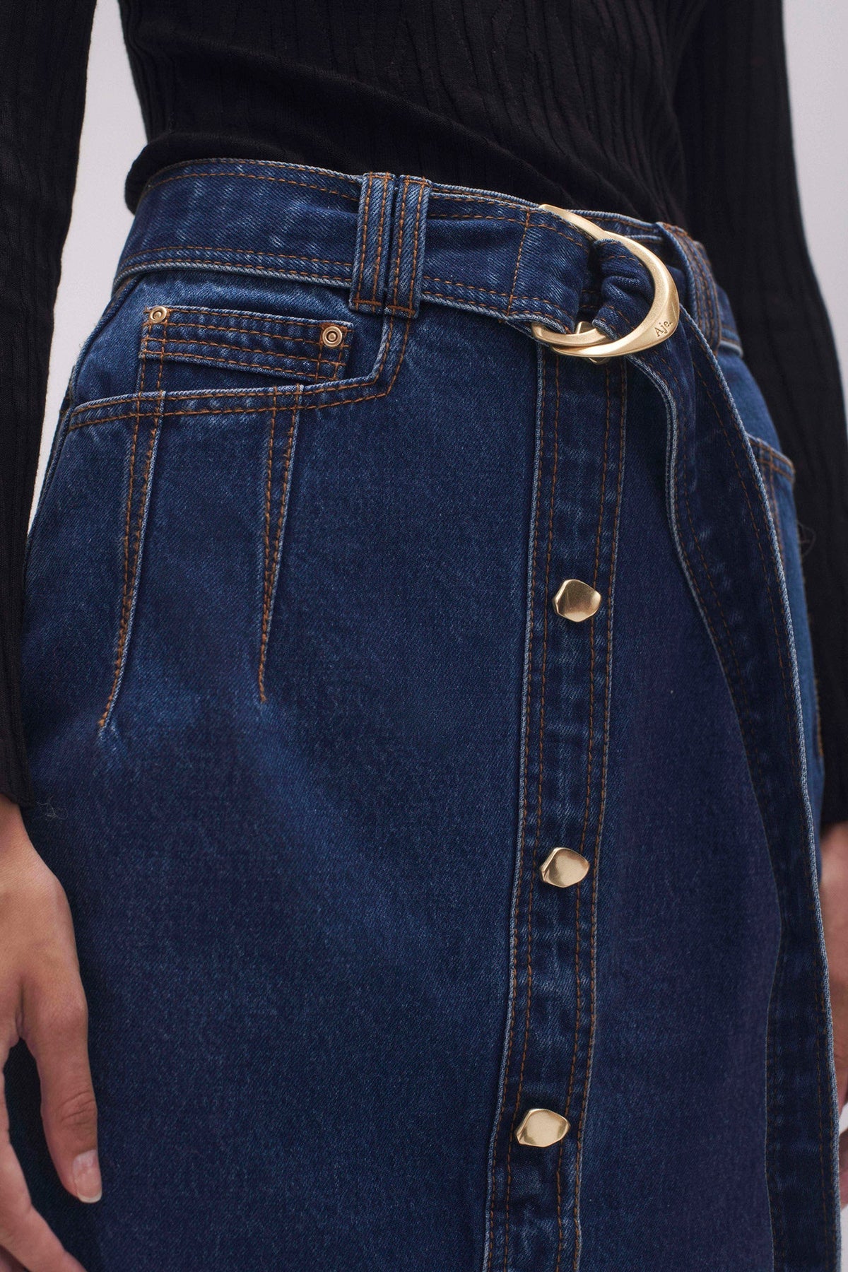Women Colorado Denim Midi Skirt | Aje
