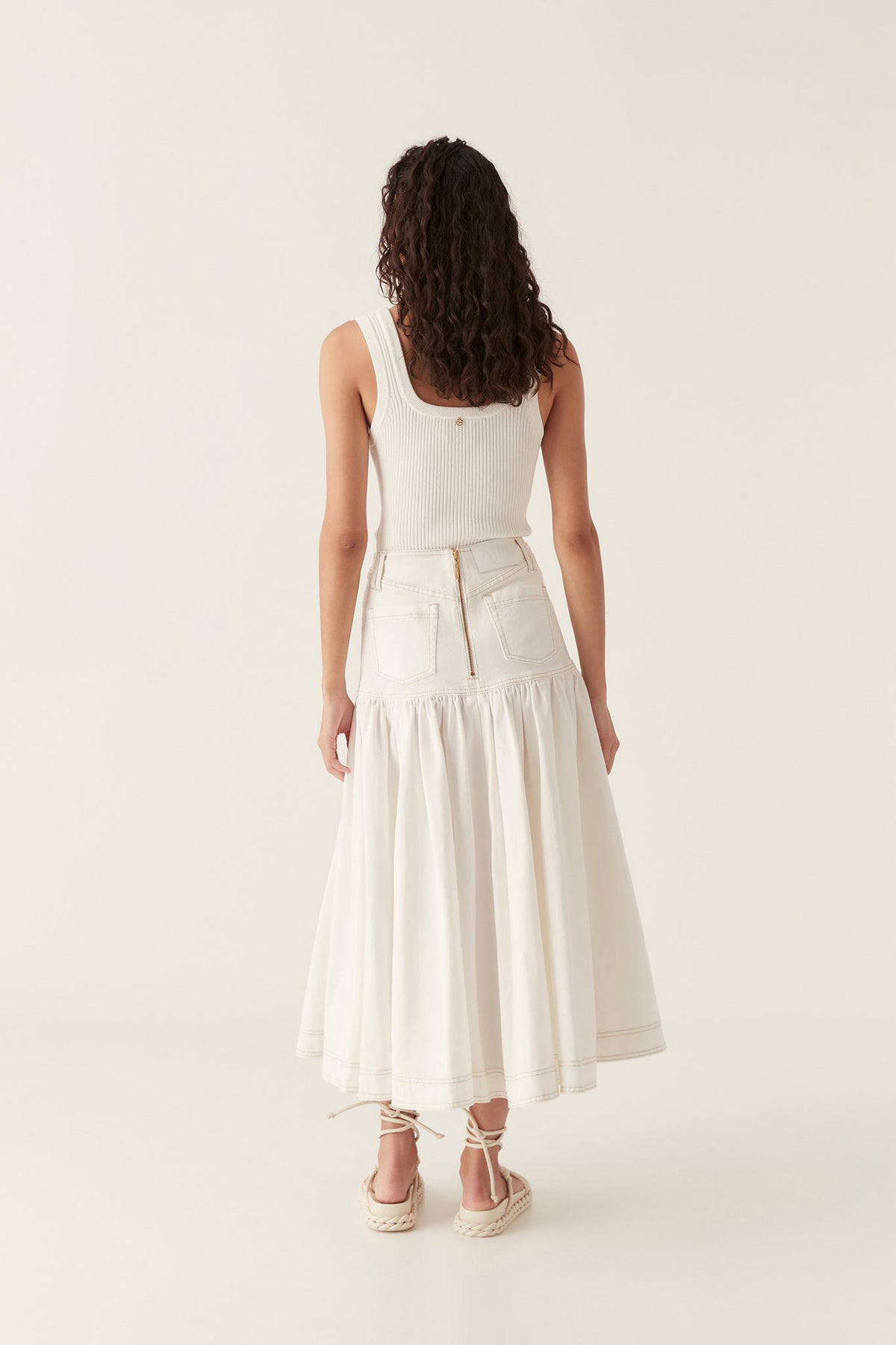 Women Belmond Denim Midi Skirt | Aje