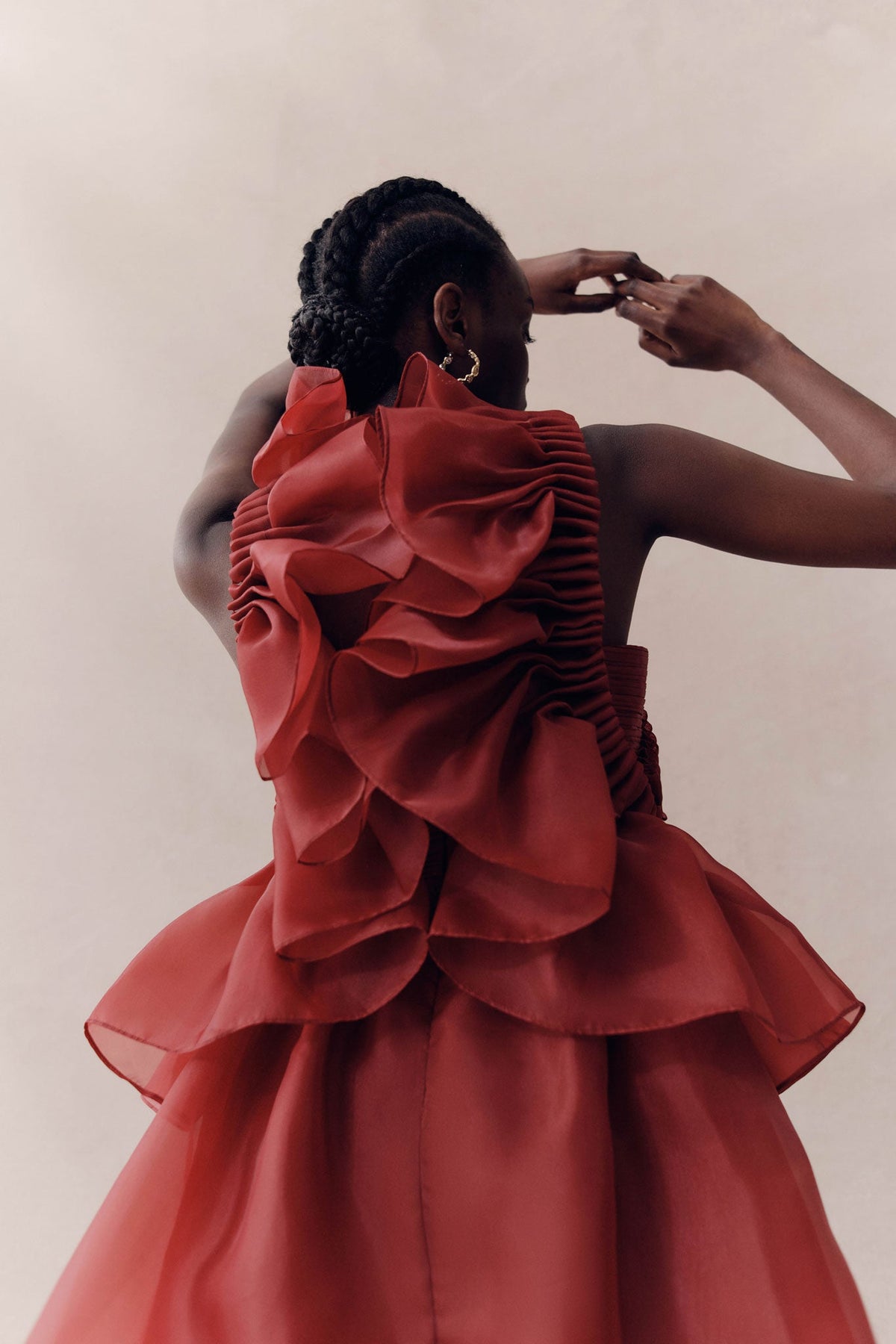 Women Asra Pleated Frill Midi Dress | Aje