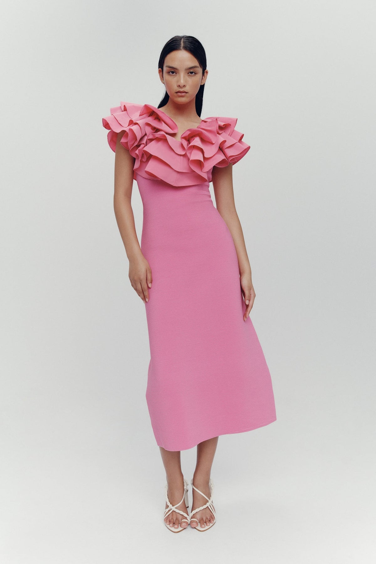 Women Transcendent Ruffle Midi Dress | Aje