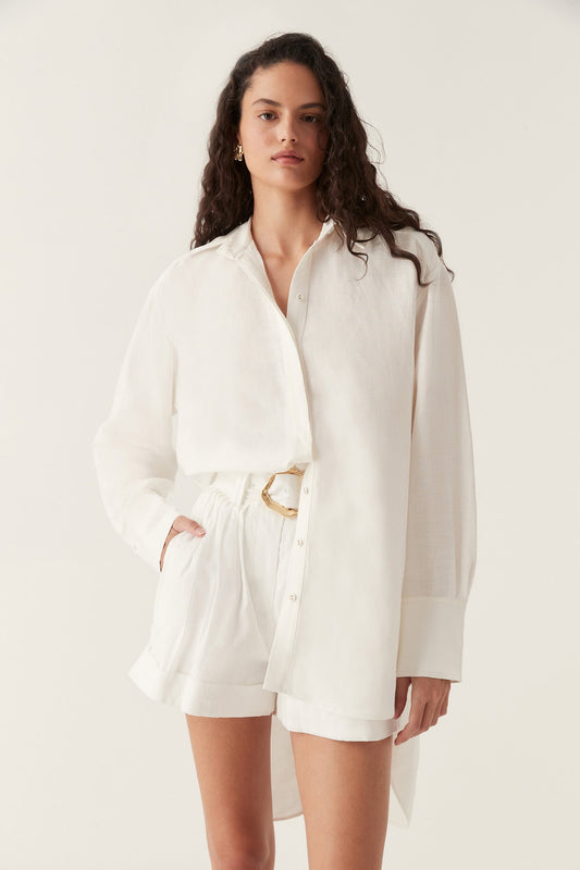 Women Virtuous Lace-Up Longline Shirt | Aje