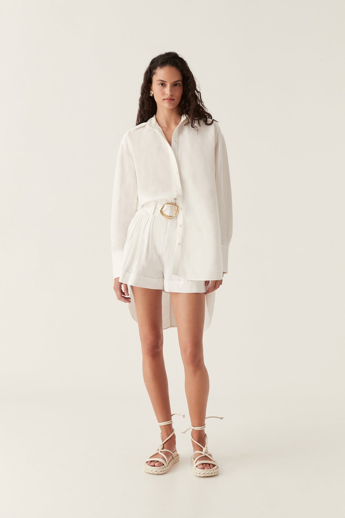 Women Virtuous Lace-Up Longline Shirt | Aje