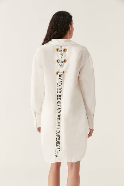 Women Virtuous Lace-Up Longline Shirt | Aje