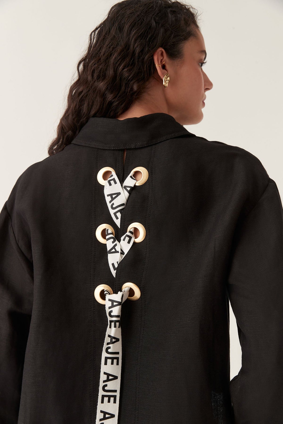 Women Virtuous Lace-Up Longline Shirt | Aje