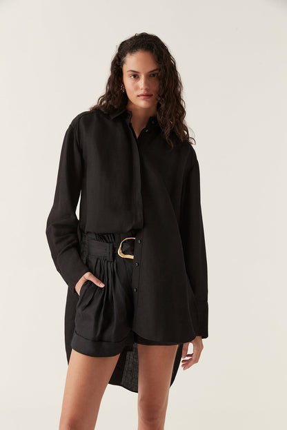 Women Virtuous Lace-Up Longline Shirt | Aje