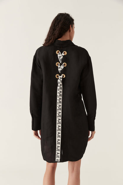 Women Virtuous Lace-Up Longline Shirt | Aje