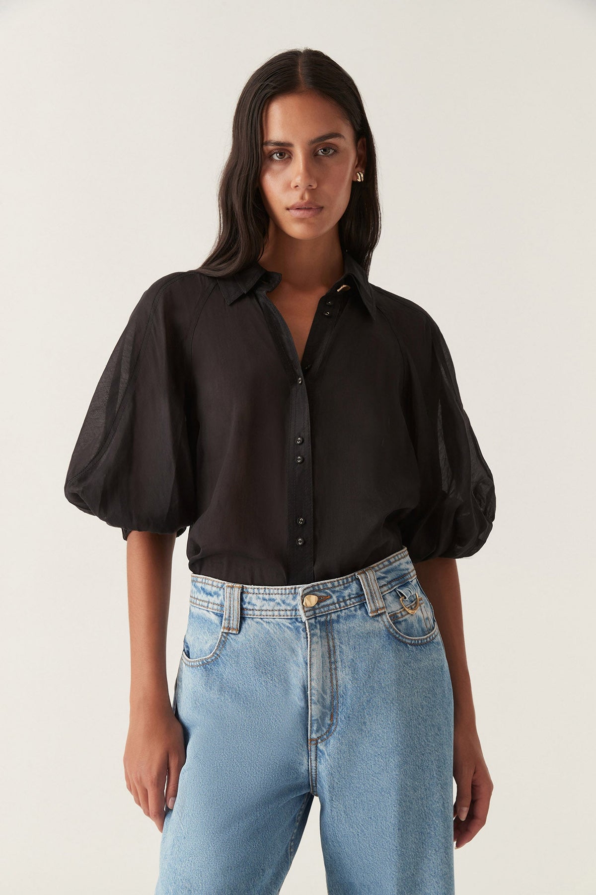 Women Palms Puff Sleeve Shirt | Aje