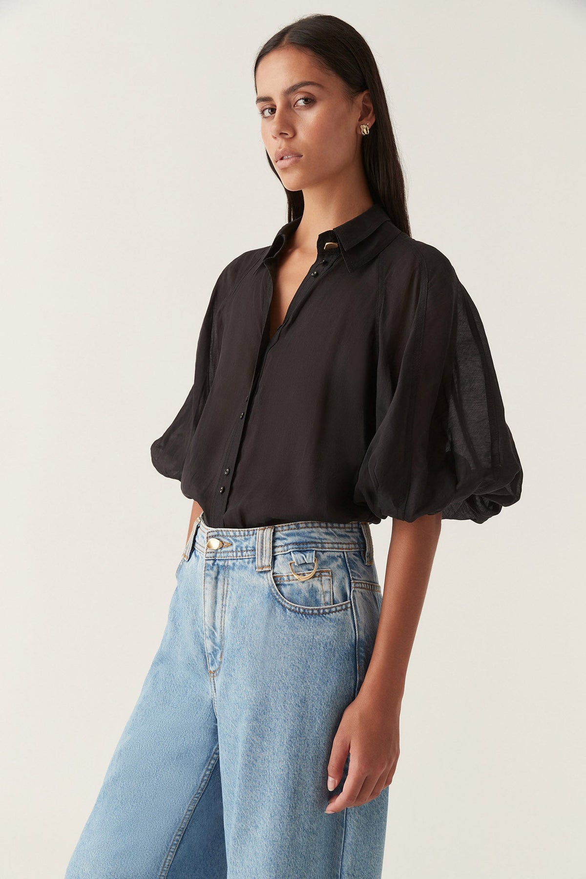 Women Palms Puff Sleeve Shirt | Aje