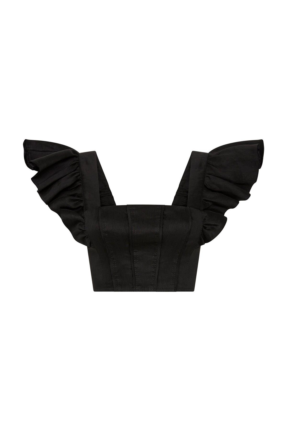 Women Vanades Frill Crop Top | Aje