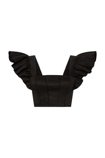 Women Vanades Frill Crop Top | Aje