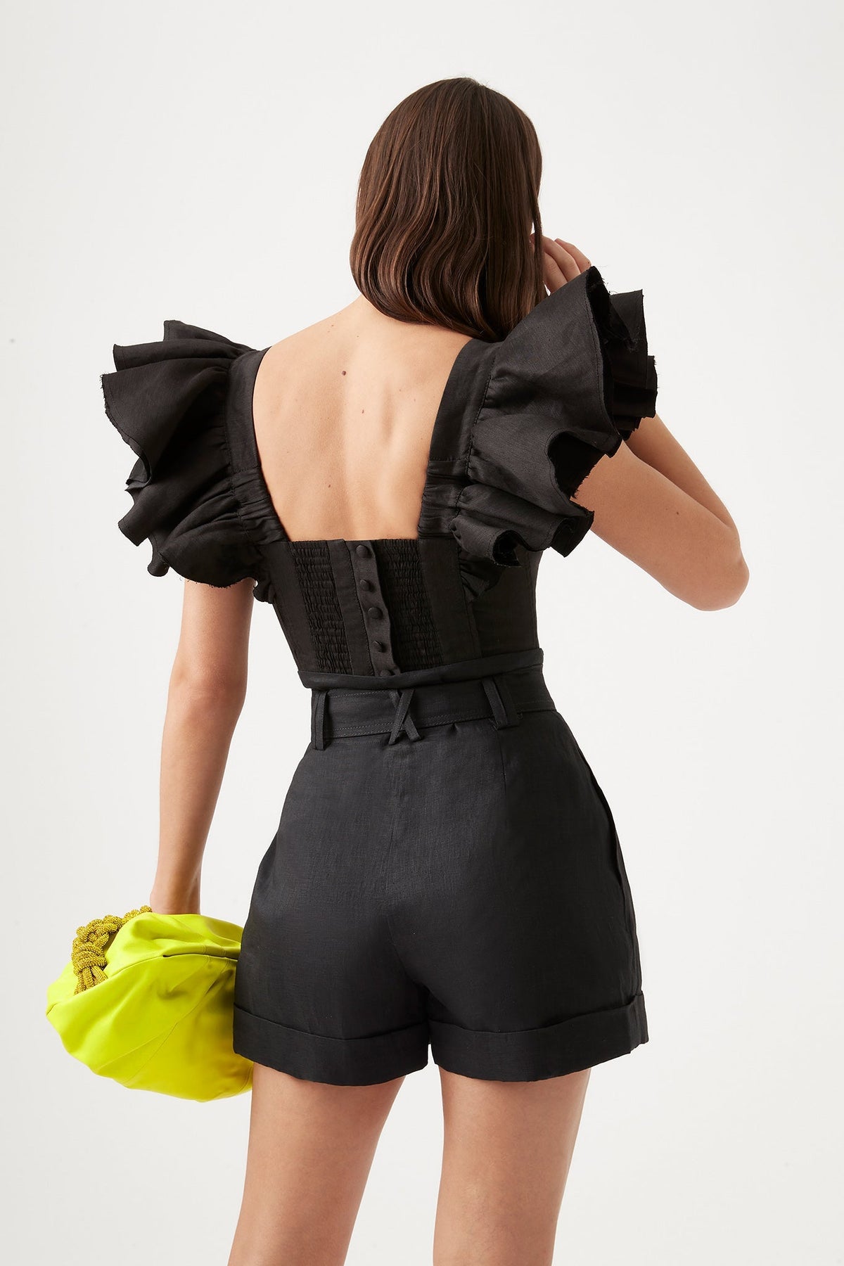 Women Vanades Frill Crop Top | Aje