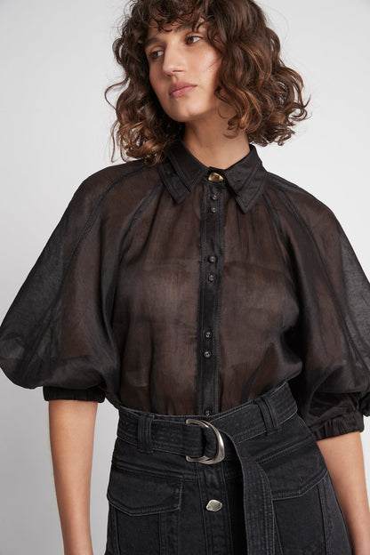 Women Palms Puff Sleeve Shirt | Aje