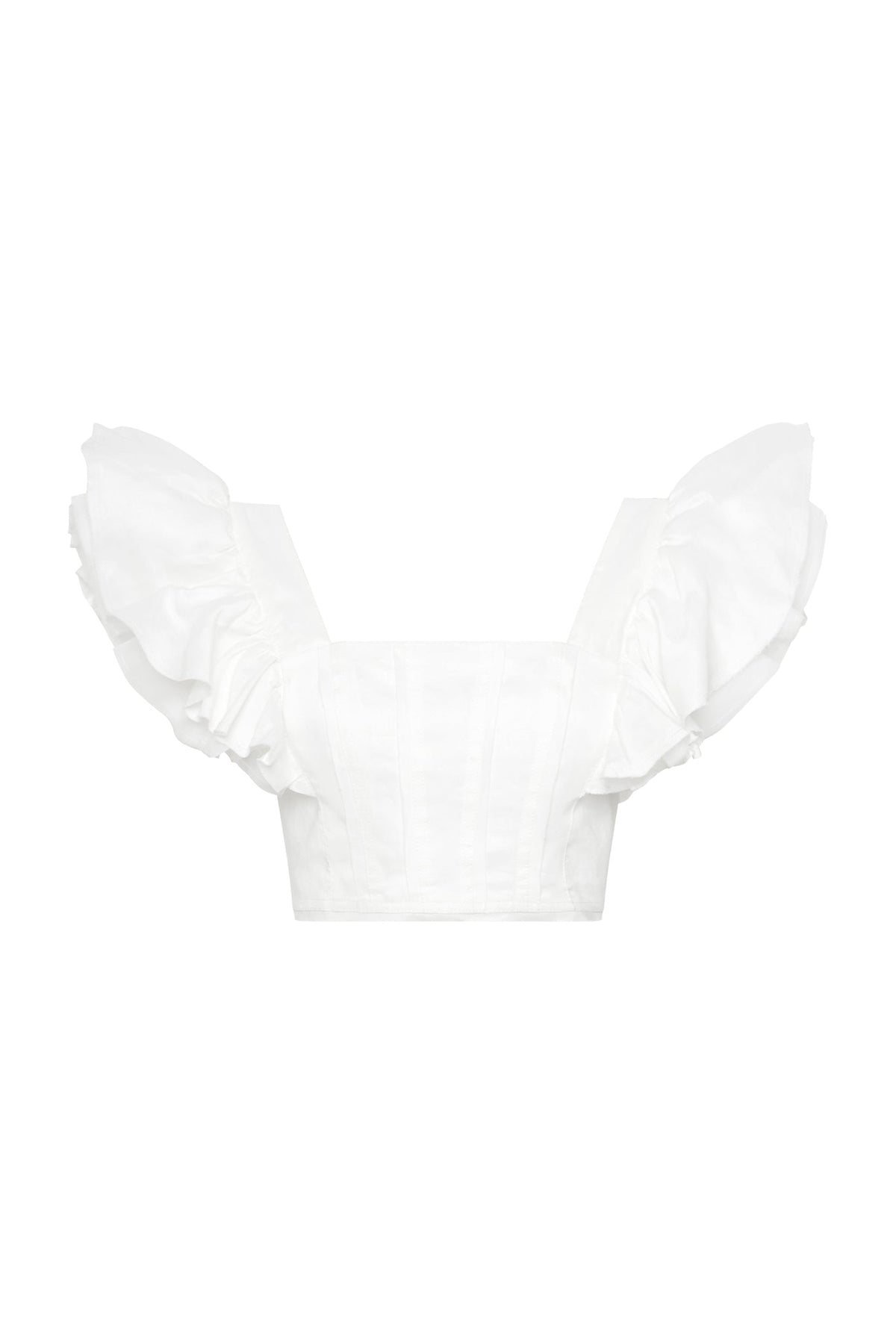 Women Vanades Frill Crop Top | Aje