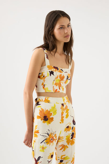 Women Meadow Panelled Bustier Top | Aje