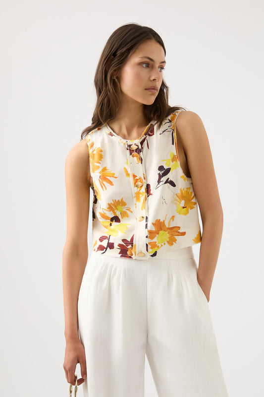 Women Bessie Floral Shell Top | Aje