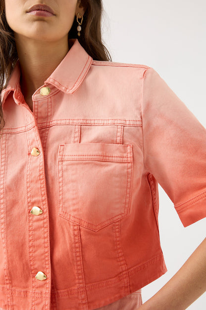 Women Ember Denim Crop Shirt | Aje