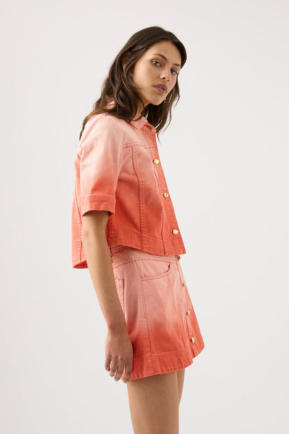Women Ember Denim Crop Shirt | Aje