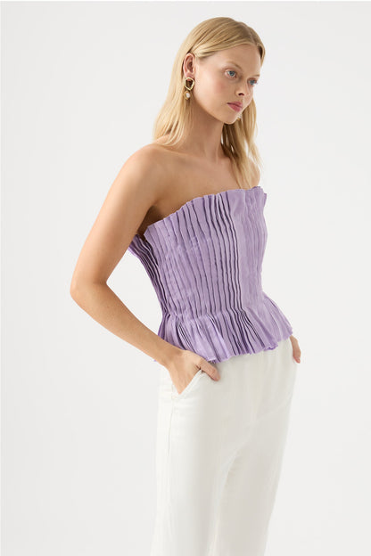 Women Horizon Pintucked Corset Top | Aje