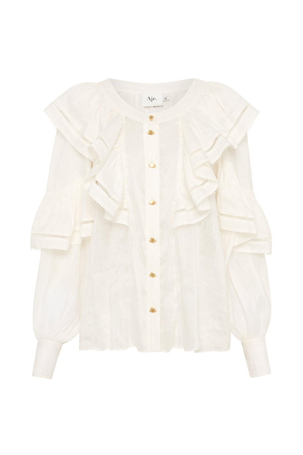 Women Zoe Ruffle Blouse | Aje