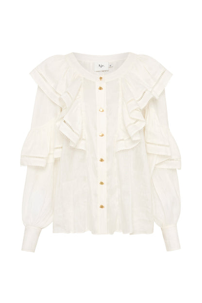 Women Zoe Ruffle Blouse | Aje