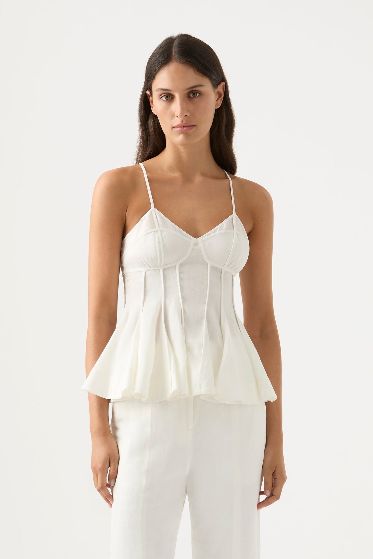 Women Evangeline Flared Camisole Top | Aje