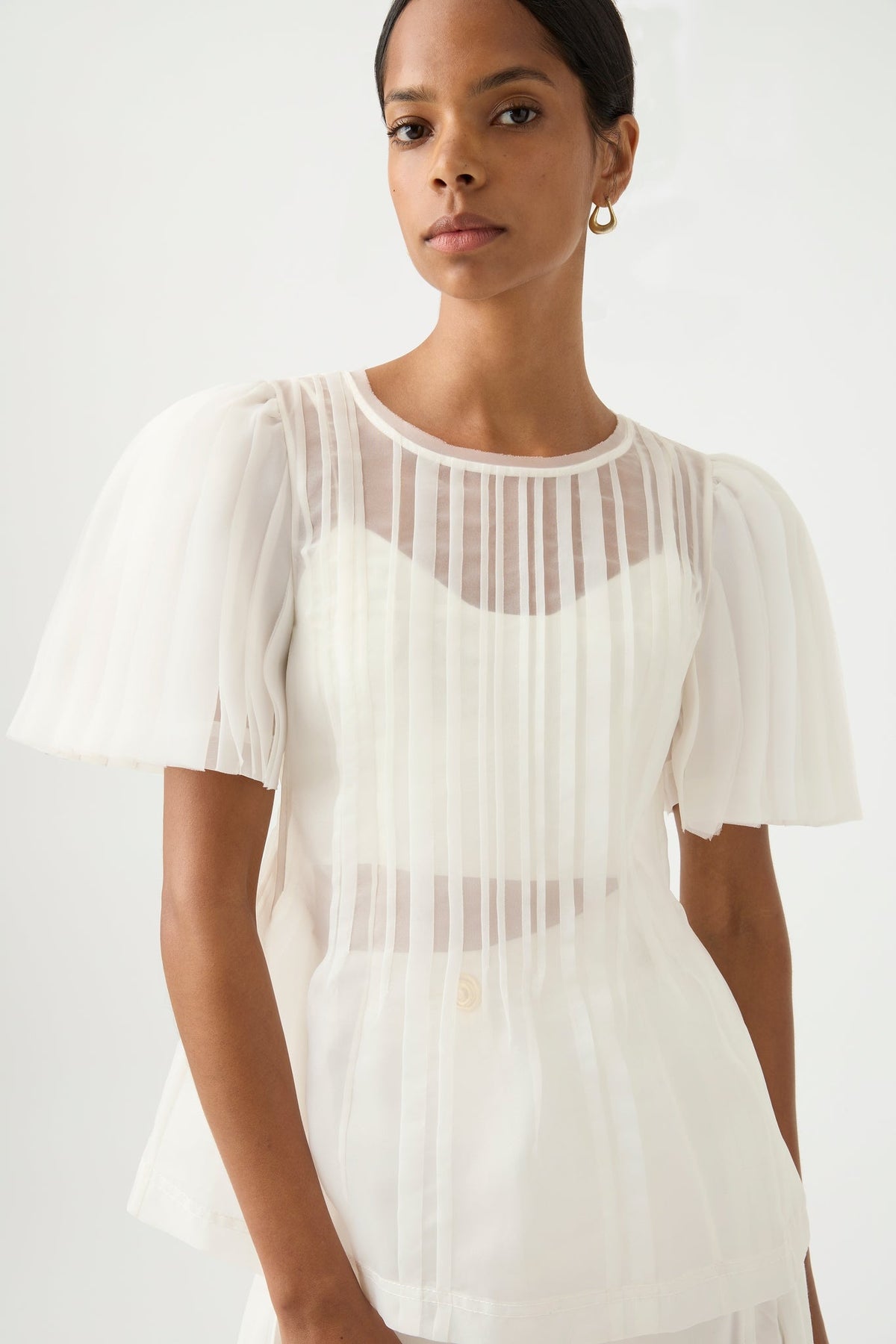 Women Stella Linear Ruffle Top | Aje