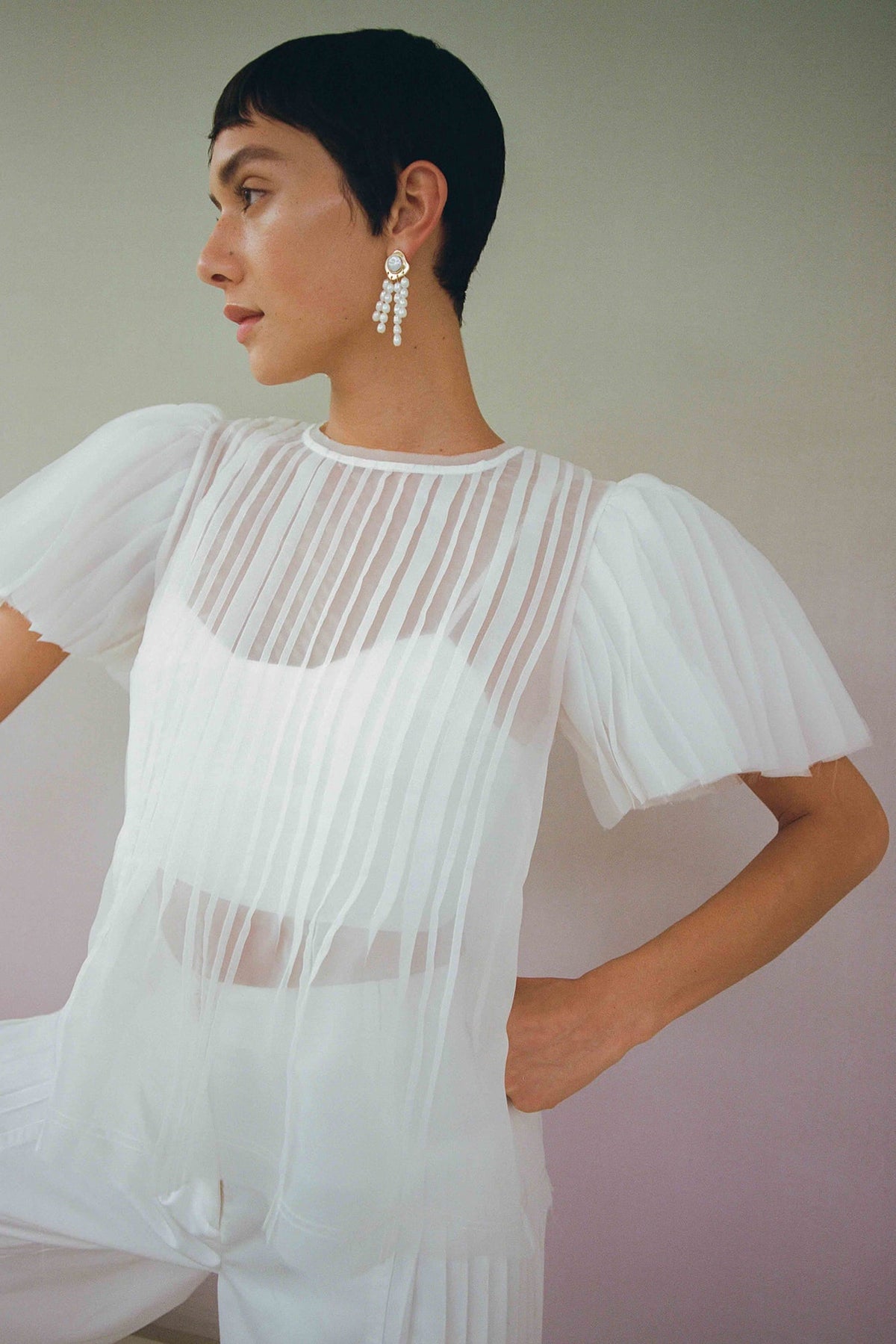 Women Stella Linear Ruffle Top | Aje