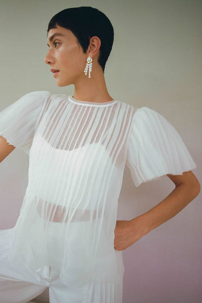 Women Stella Linear Ruffle Top | Aje
