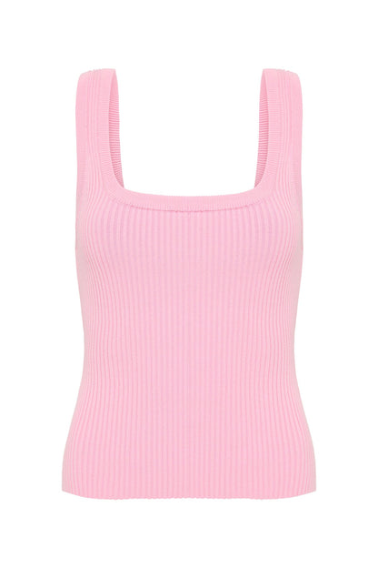 Women Bronte Scoop Neck Rib Tank | Aje