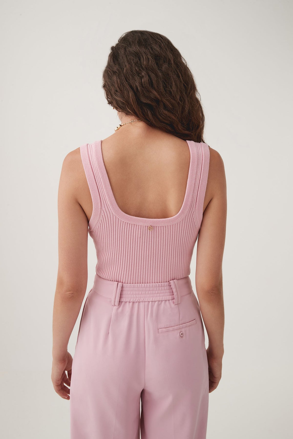 Women Bronte Scoop Neck Rib Tank | Aje