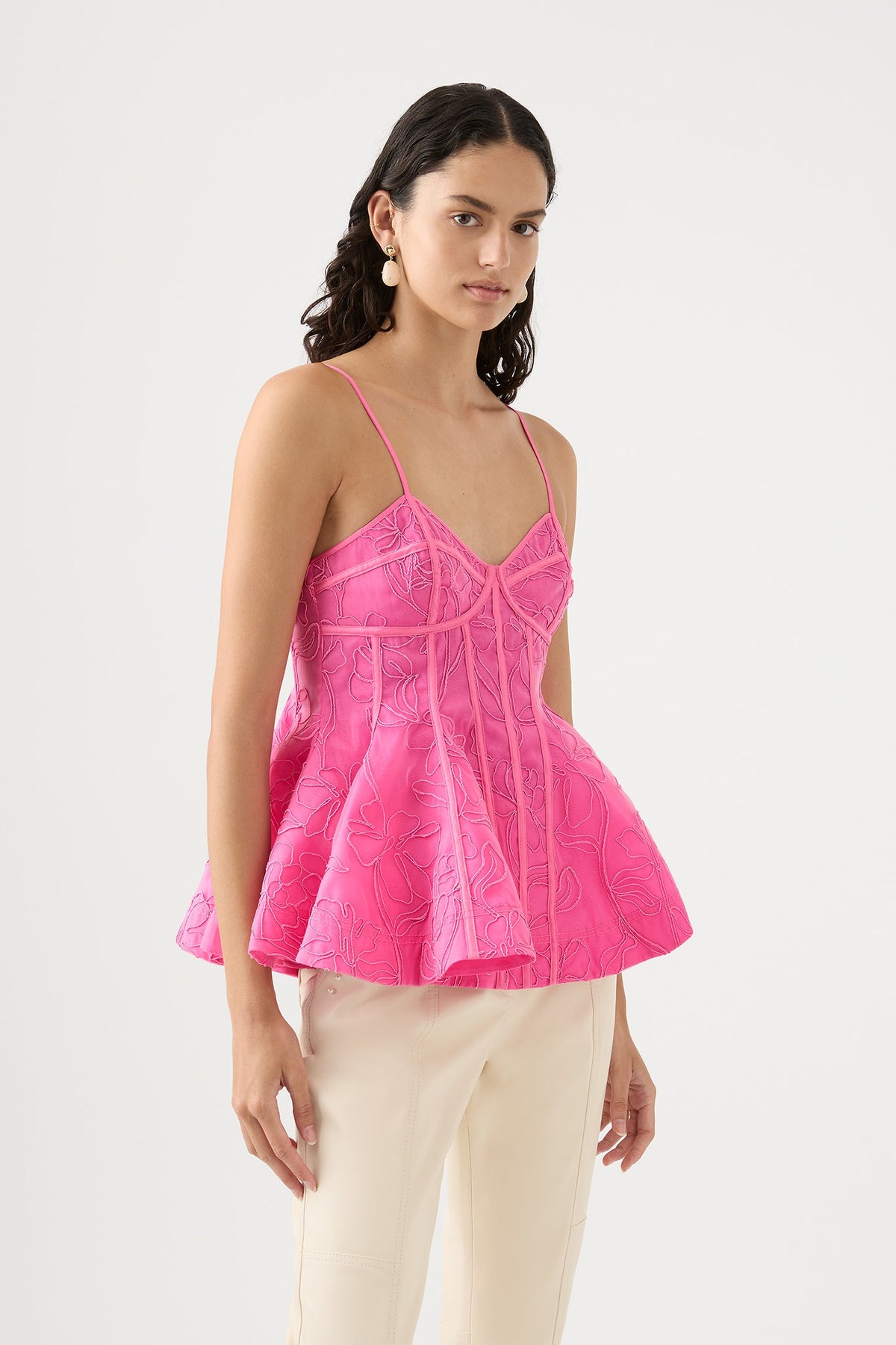 Women Evangeline Flared Camisole Top | Aje