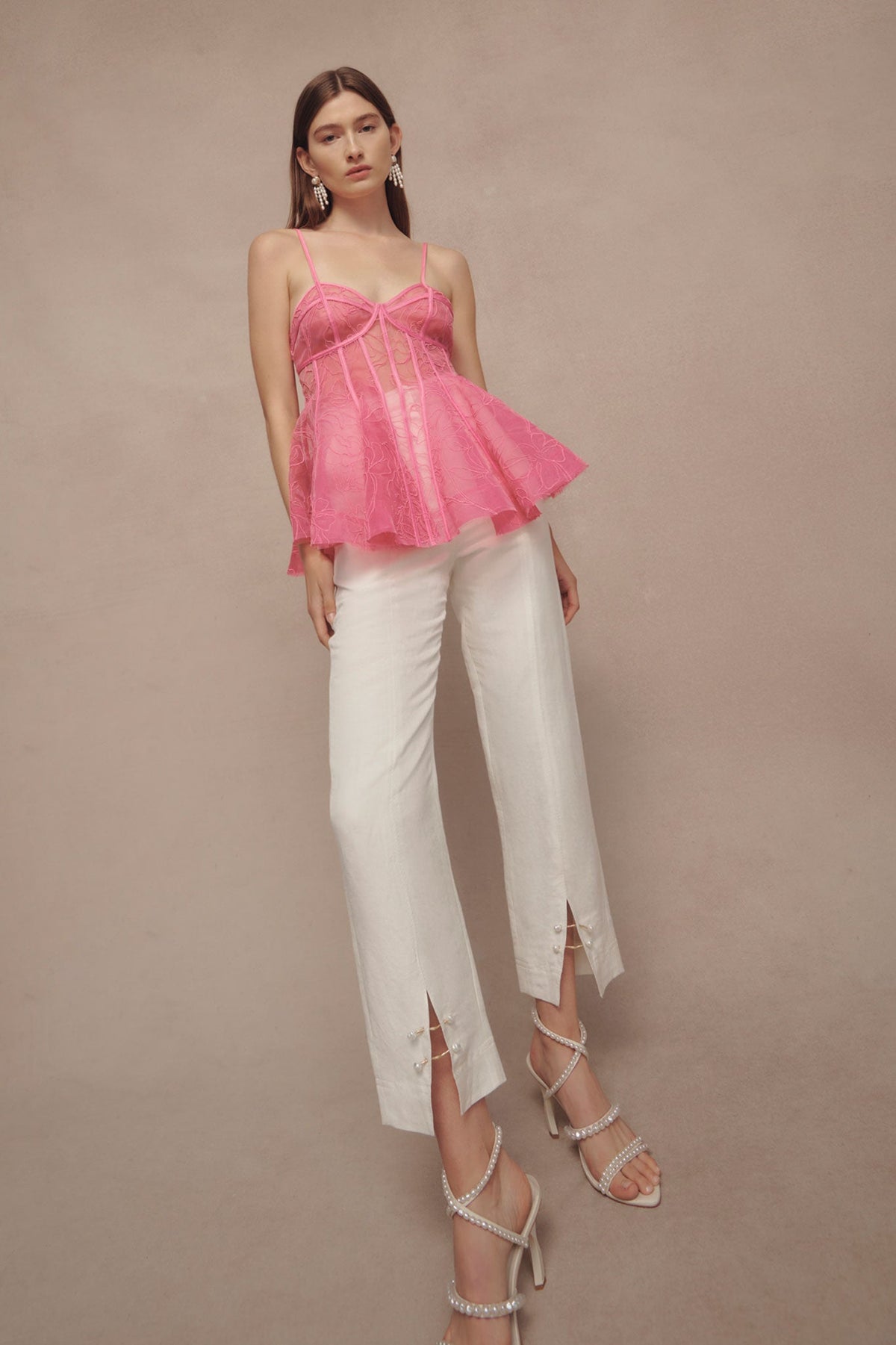Women Evangeline Flared Camisole Top | Aje