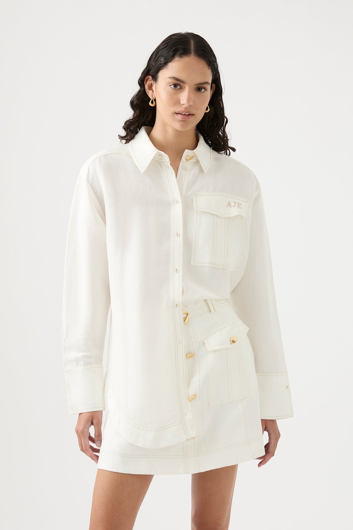 Women Satori Pearl Pin Shirt | Aje