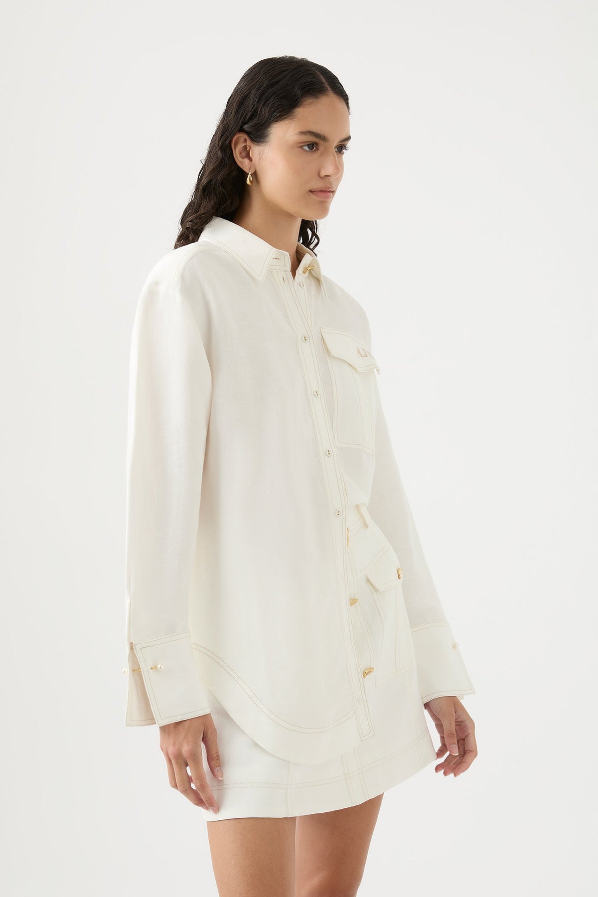 Women Satori Pearl Pin Shirt | Aje