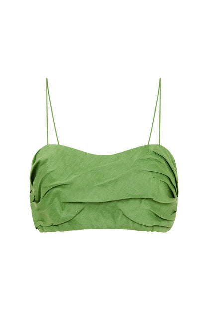 Women Thea Draped Twist Crop Top | Aje