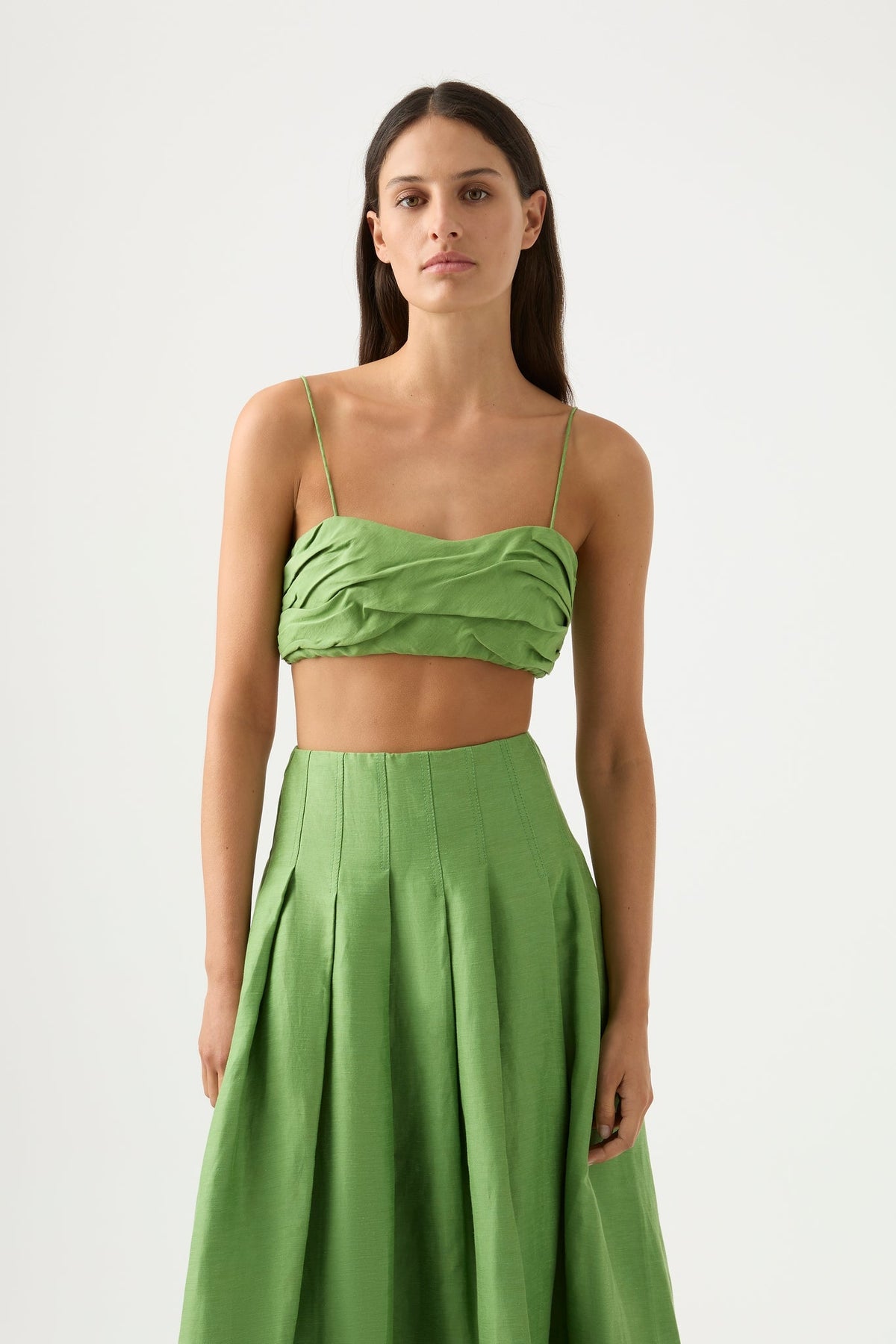 Women Thea Draped Twist Crop Top | Aje