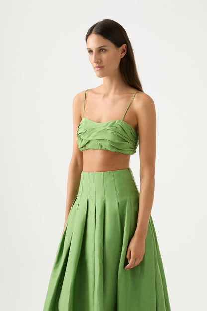Women Thea Draped Twist Crop Top | Aje