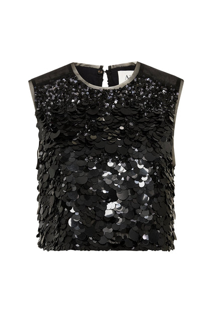 Women Celeste Sequin Shell Top | Aje