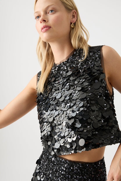 Women Celeste Sequin Shell Top | Aje