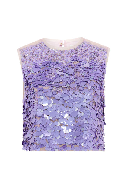 Women Celeste Sequin Shell Top | Aje