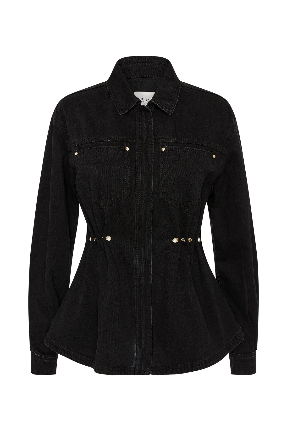 Women Willa Pearl Pin Denim Shirt | Aje