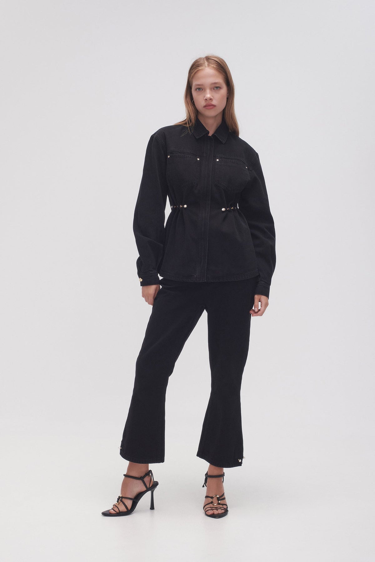 Women Willa Pearl Pin Denim Shirt | Aje