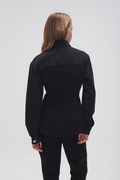 Women Willa Pearl Pin Denim Shirt | Aje