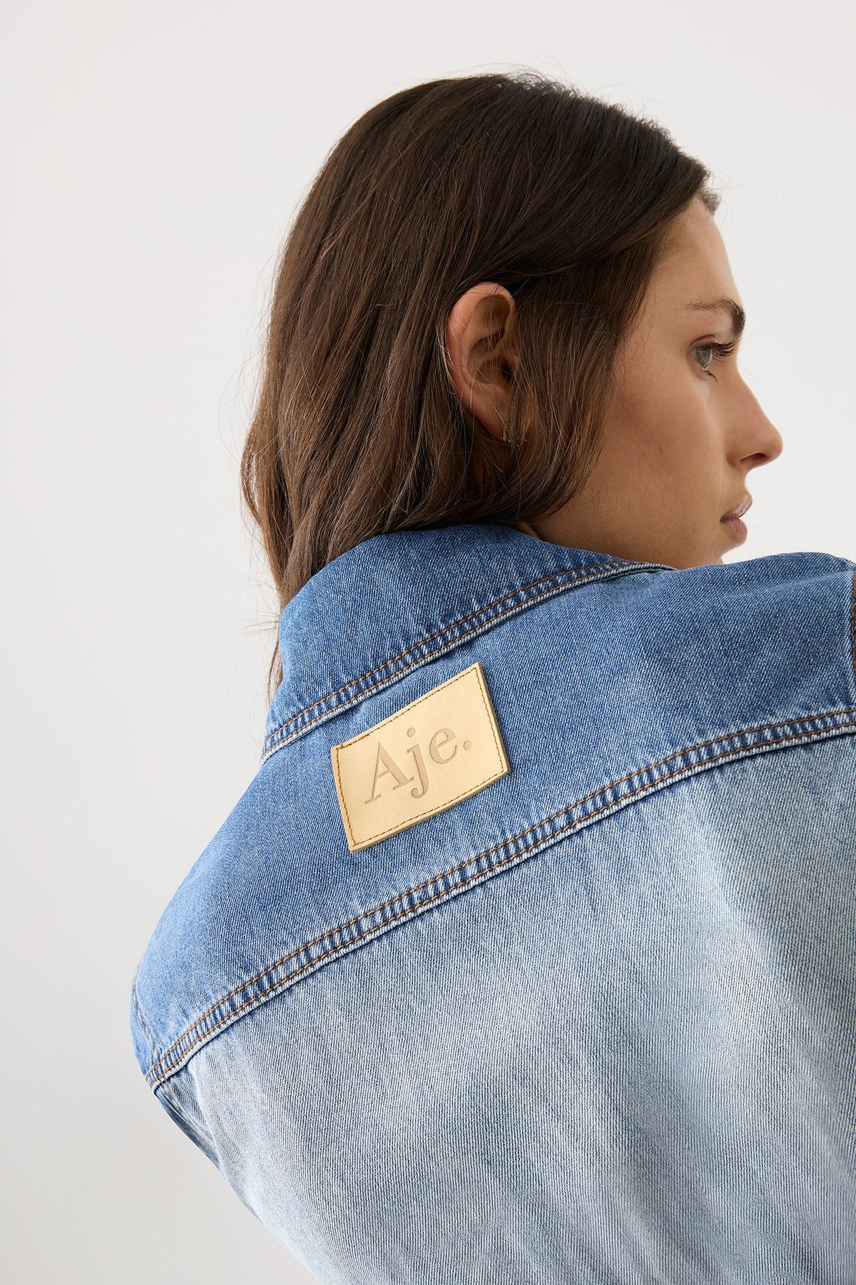 Women Ines Panelled Denim Playsuit | Aje