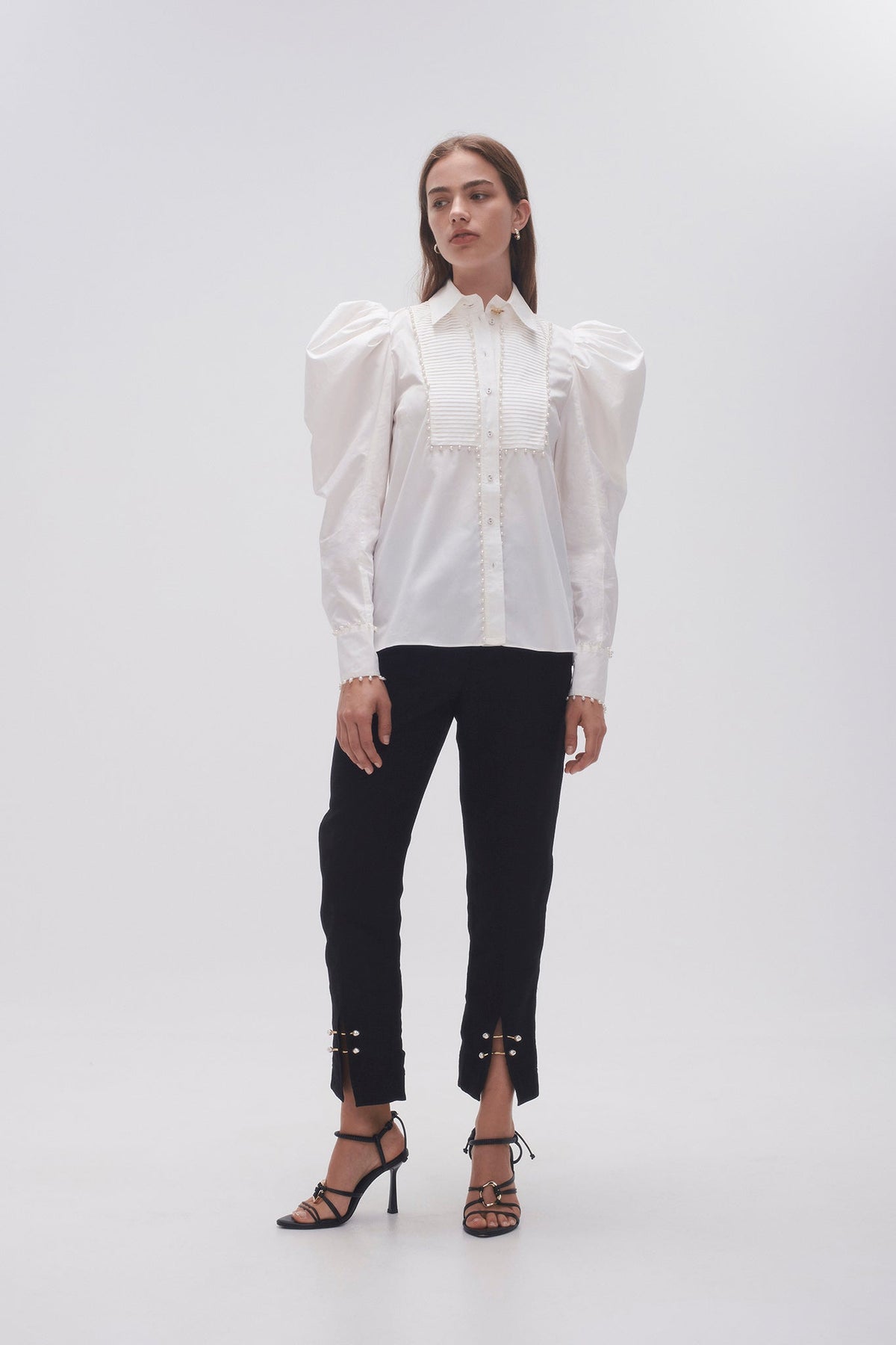 Women Florence Pearl Trim Blouse | Aje