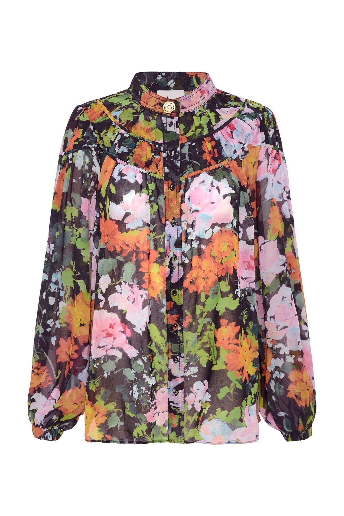Women Nellie Ruched Swing Blouse | Aje