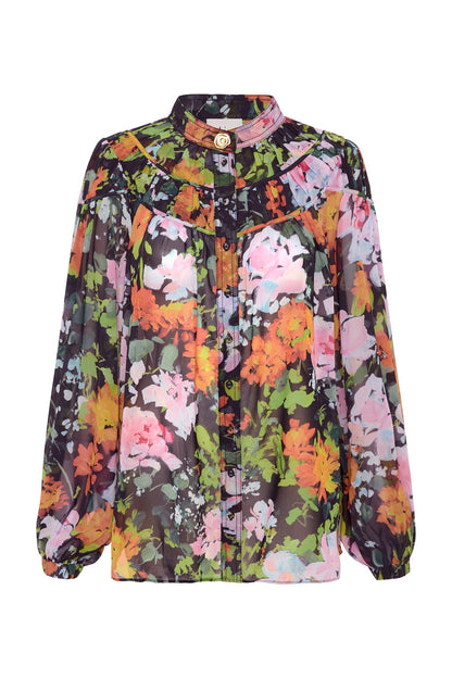 Women Nellie Ruched Swing Blouse | Aje