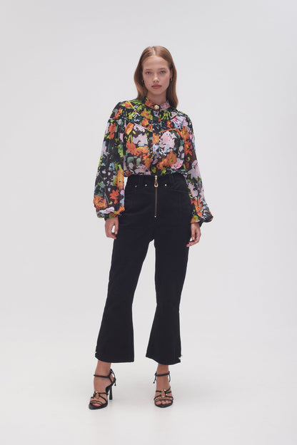 Women Nellie Ruched Swing Blouse | Aje