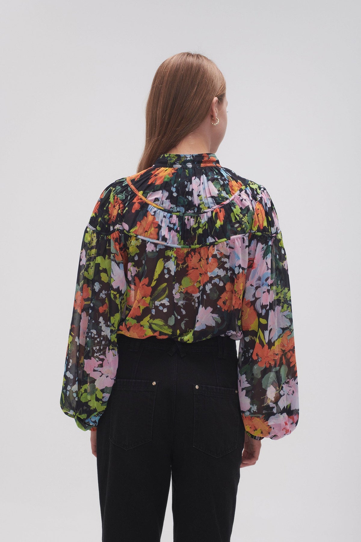 Women Nellie Ruched Swing Blouse | Aje