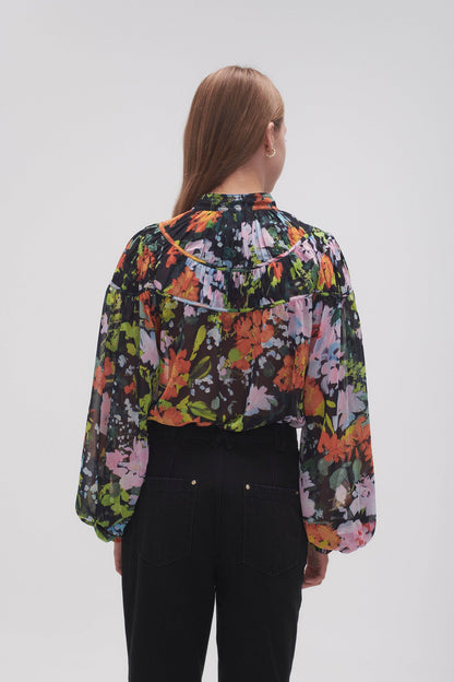 Women Nellie Ruched Swing Blouse | Aje